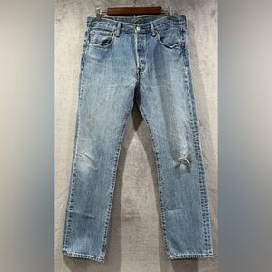 VTG Levis Jeans Mens 33x32 Blue 501 Button Fly Medium Wash Denim 90s 00501-0193
